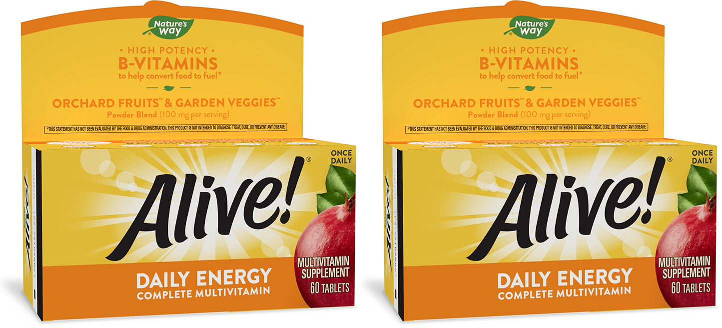 Nature’s Way Alive! Daily Energy Multivitamin 22 Vitamins and Minerals, 120 Tablets
