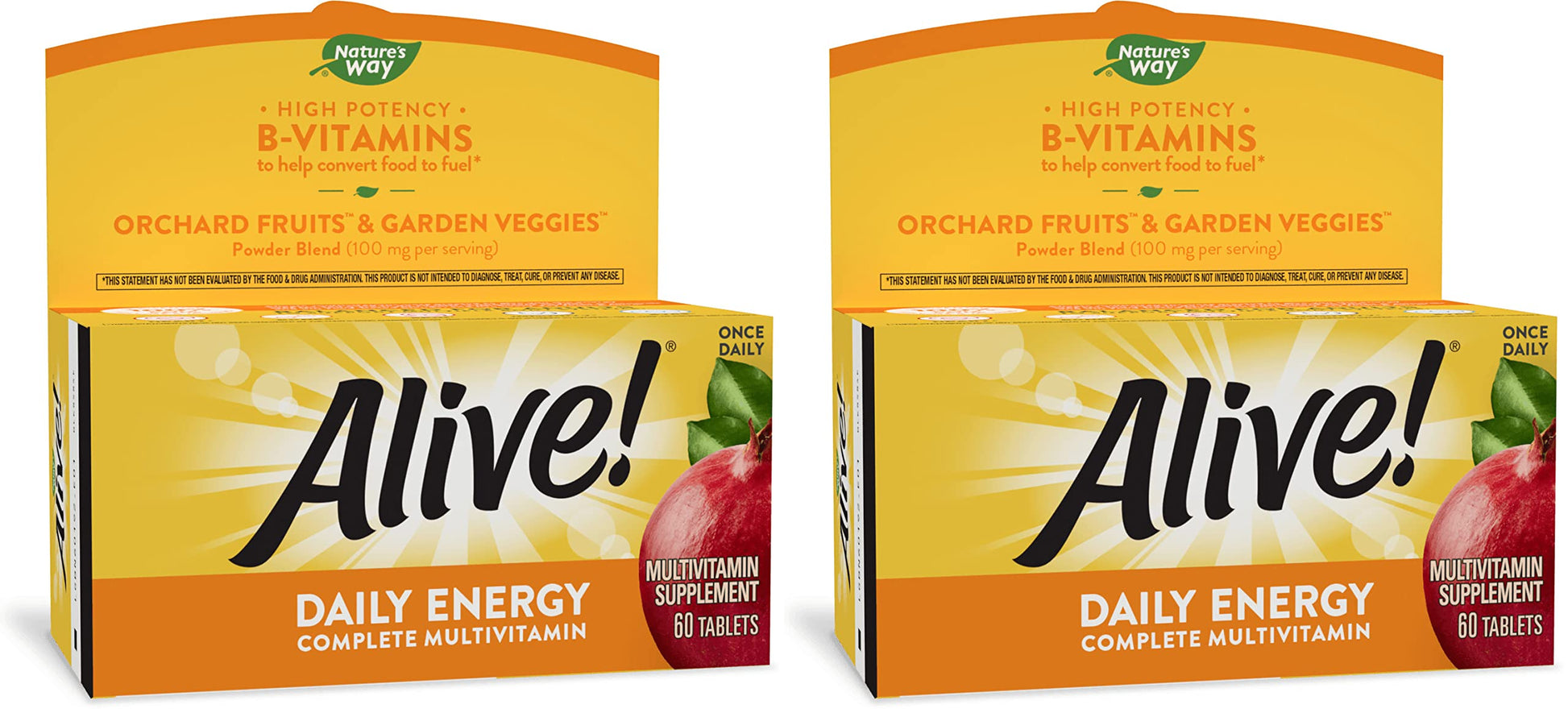 Nature’s Way Alive! Daily Energy Multivitamin 22 Vitamins and Minerals, 120 Tablets