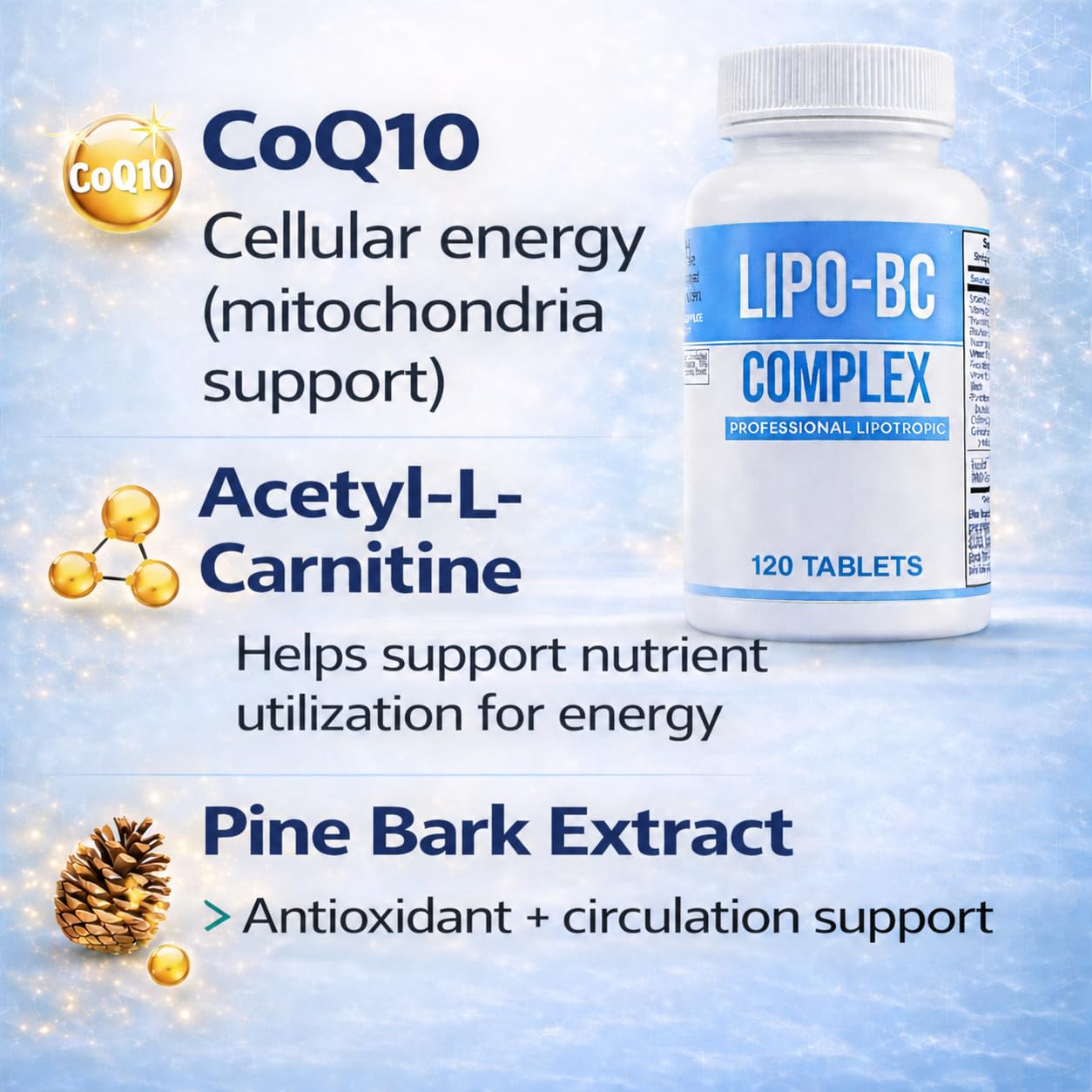 ES Global Brands Legere Lipo-BC B-Complex Lipotropic Pills Tablet, 1 Count
