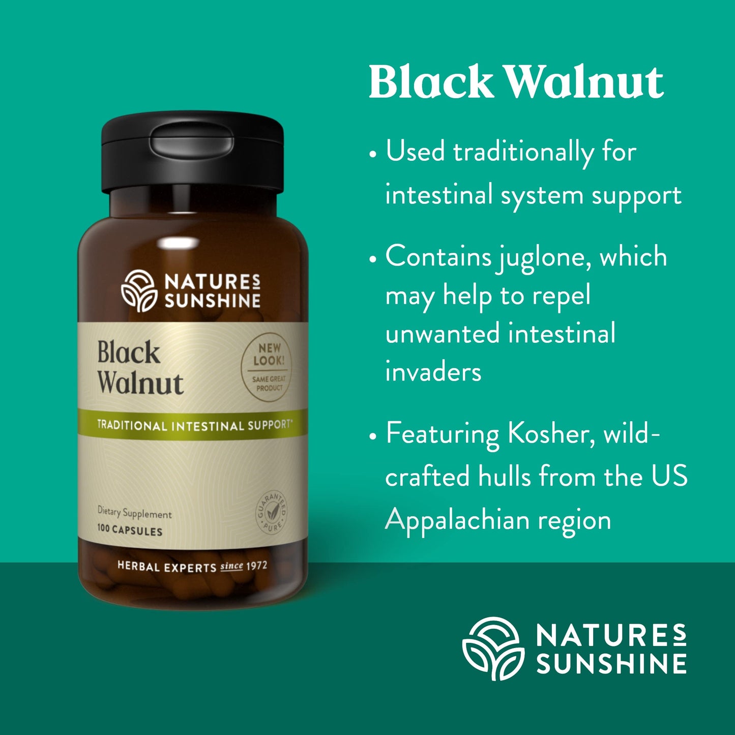 Nature's Sunshine Black Walnut Capsules 100 Capsules