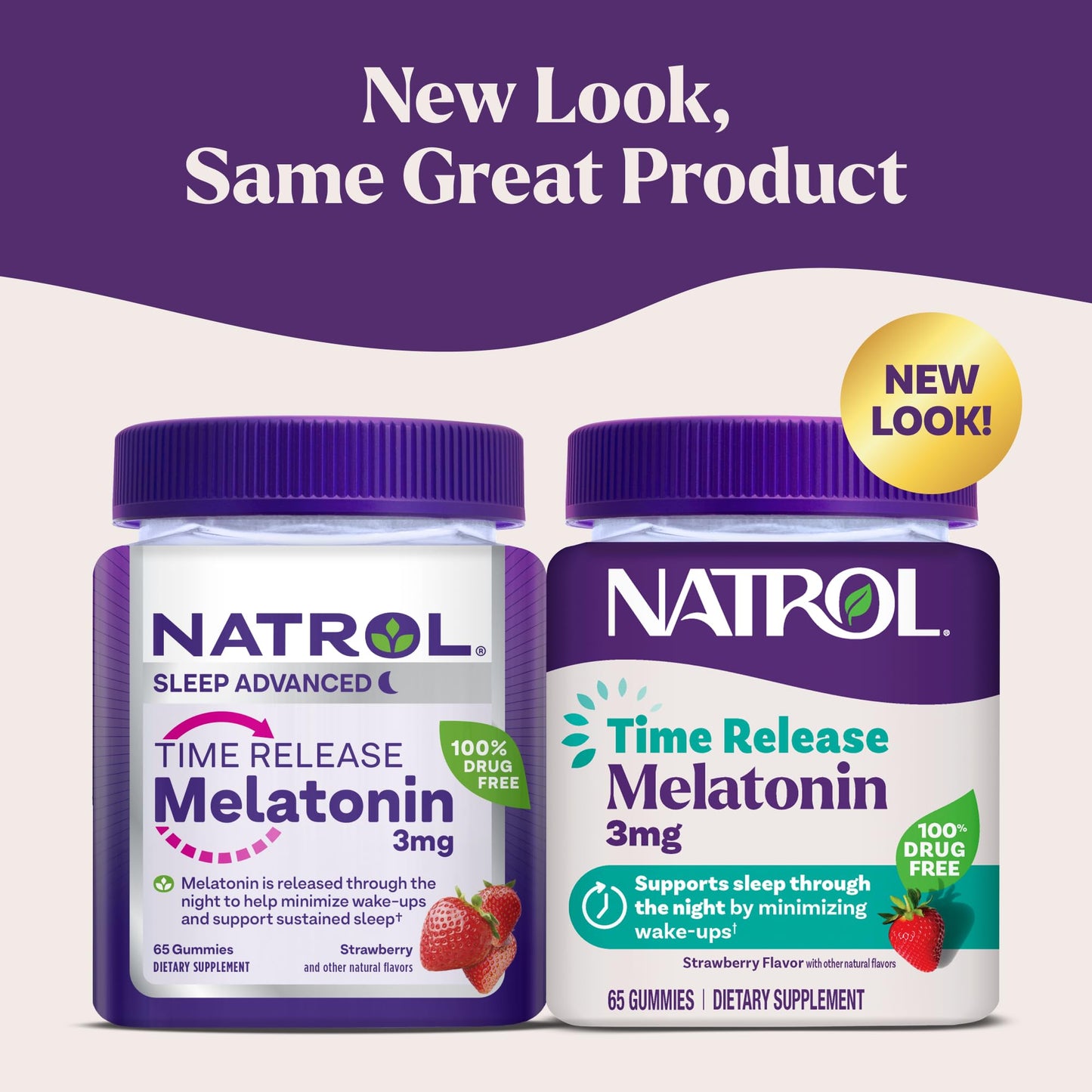Natrol Time Release Melatonin Gummies 3 mg, 65 Count