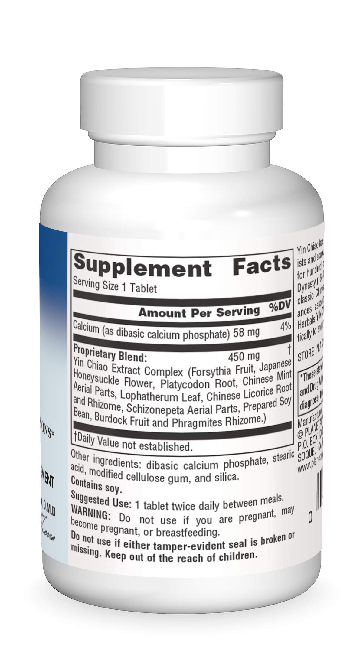 Planetary Herbals Yin Chiao Classic Tablets, 30 Count