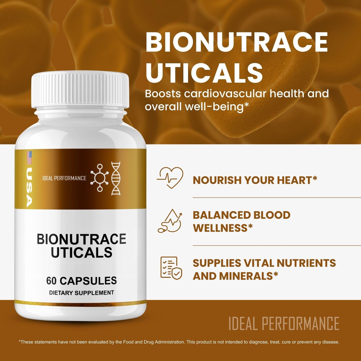 IDEAL PERFORMANCE Bionutraceuticals Blood Support Supplement Capsules, 120 Capsules