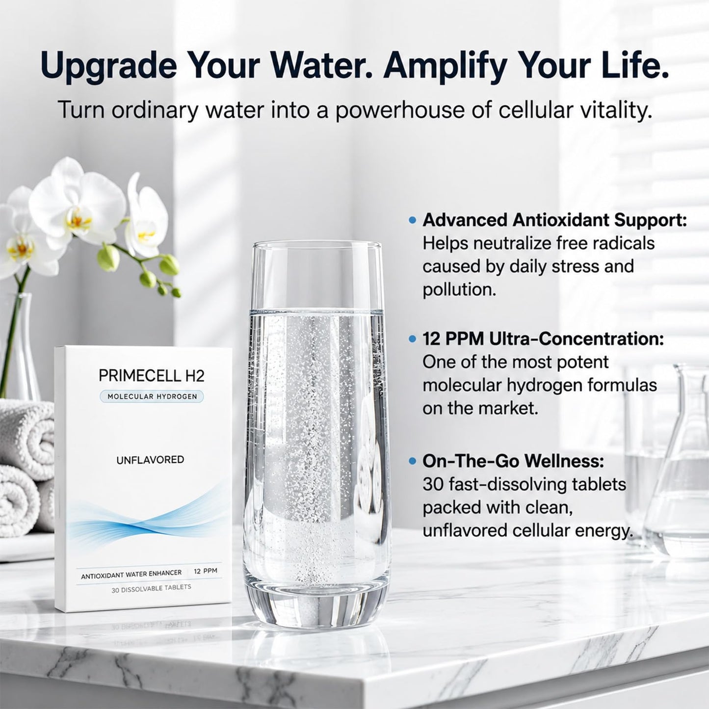 Purenyx PRIMECELL H2 Molecular Hydrogen Tablets, 30 Tablets