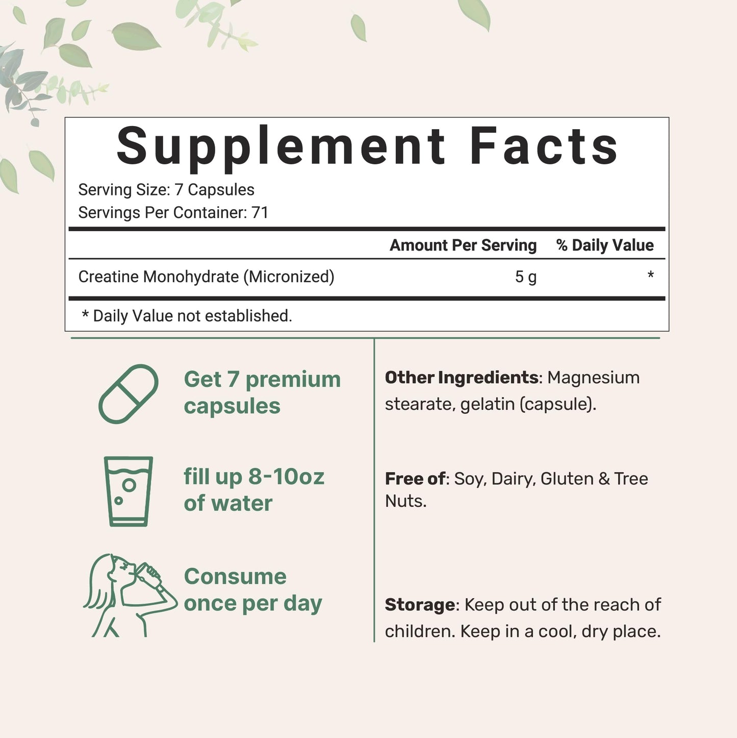 Micro Ingredients Hydration Electrolyte Powder & Creatine Monohydrate Capsules, 2-Pack Bundle