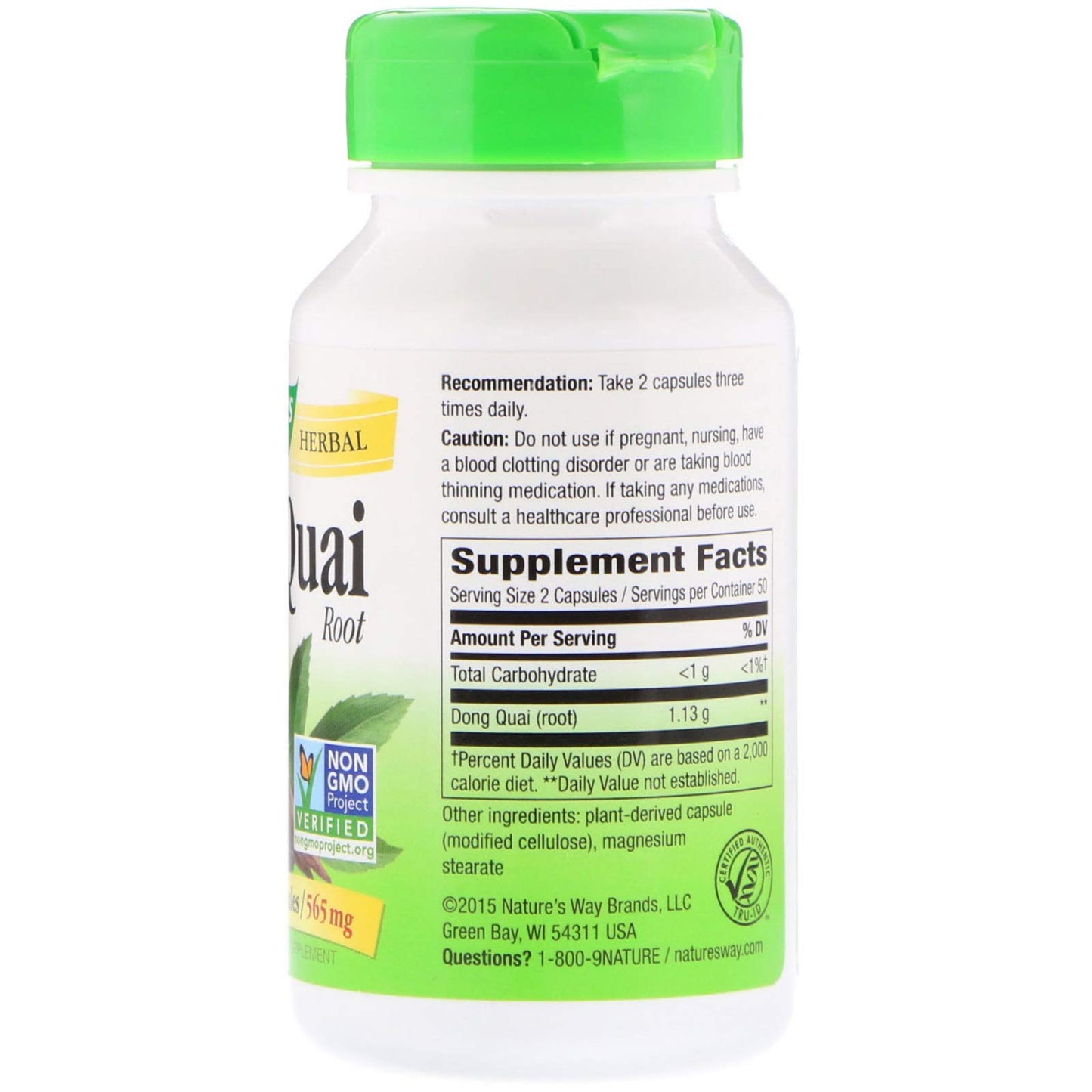 Nature's Way Dong Quai Root 100 Capsules