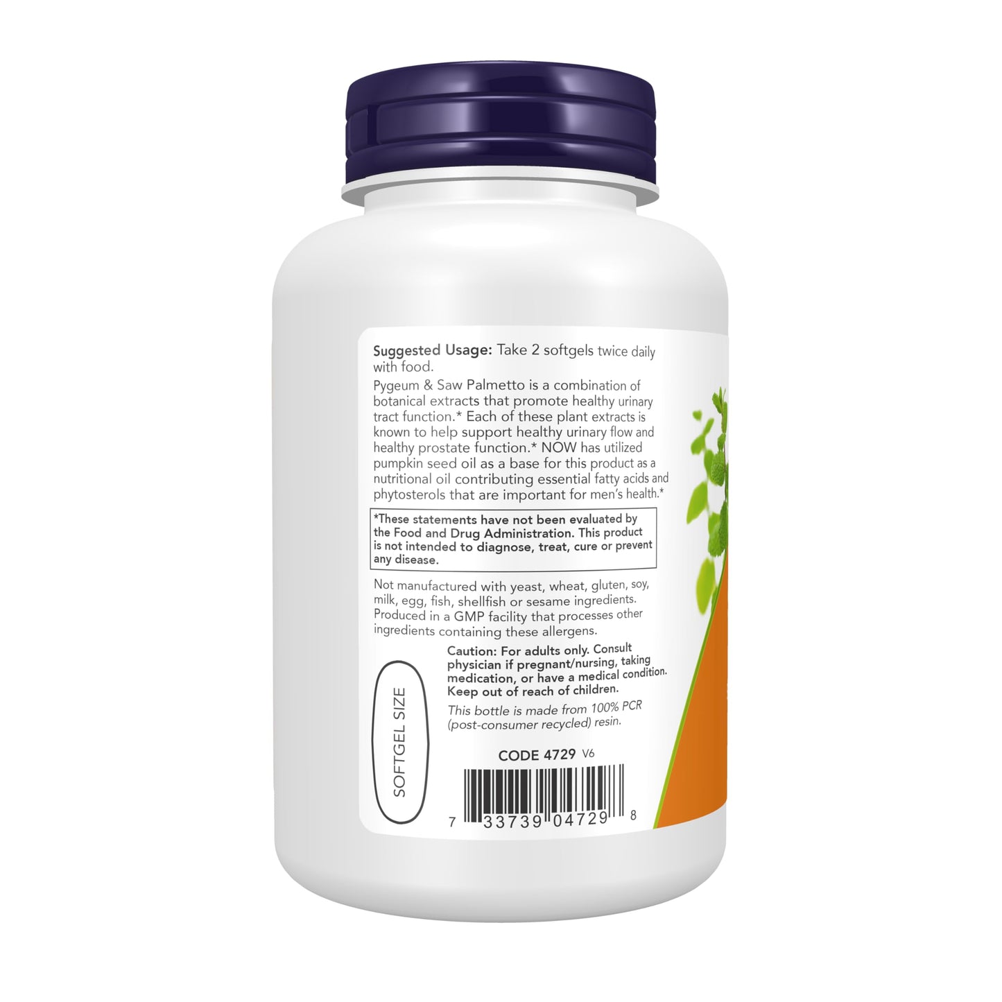 NOW Foods Pygeum & Saw Palmetto Softgels 240