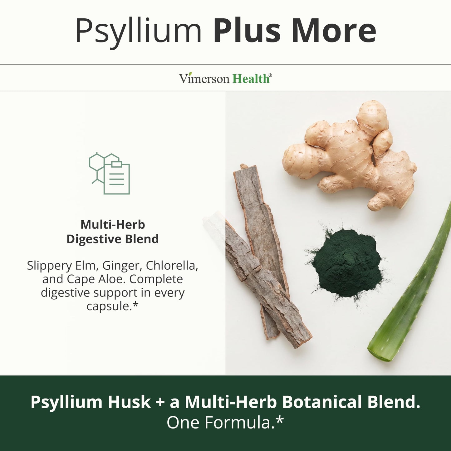 Vimerson Health Psyllium Husk Capsules 1080mg, 60 Capsules