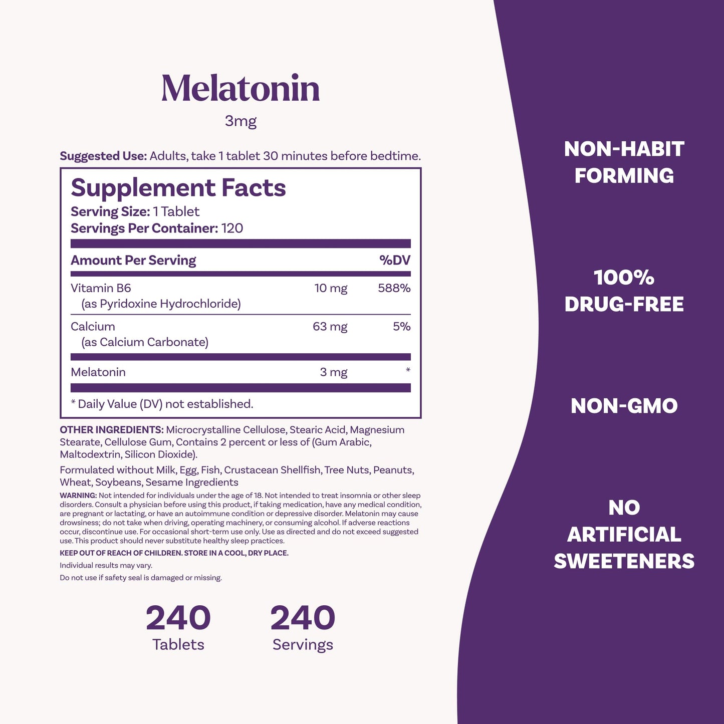 Natrol Melatonin 3 mg Tablets, 240 Count