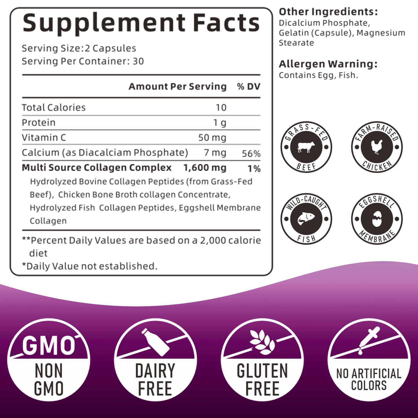Nour Nutri Health Multi Collagen Peptides Capsules 60 Capsules