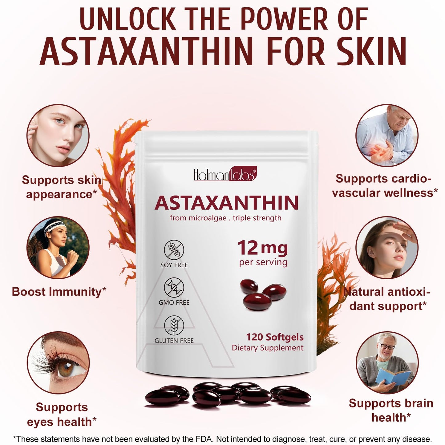 Daiasns Astaxanthin 12mg Softgel 120 Count