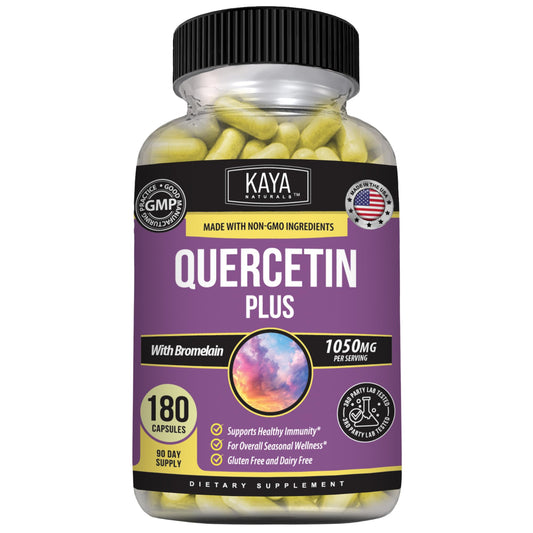 Kaya Naturals Quercetin Plus with Bromelain 1050mg Capsules 180 Count