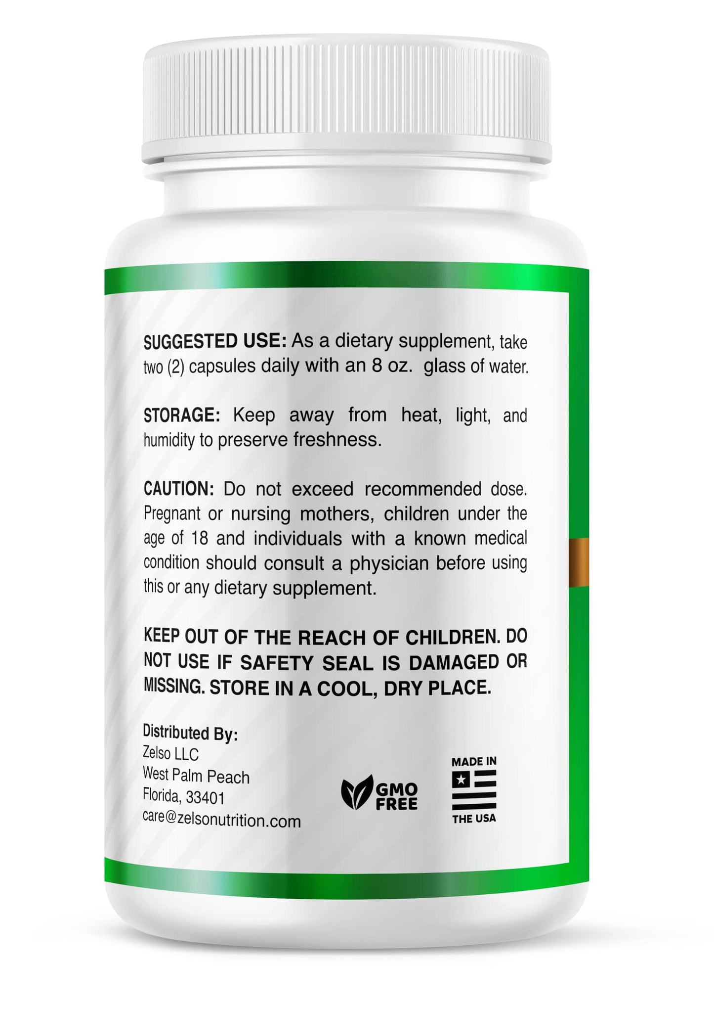 ZELSO Saw Palmetto Prostate Supplement for Men 180 Capsules