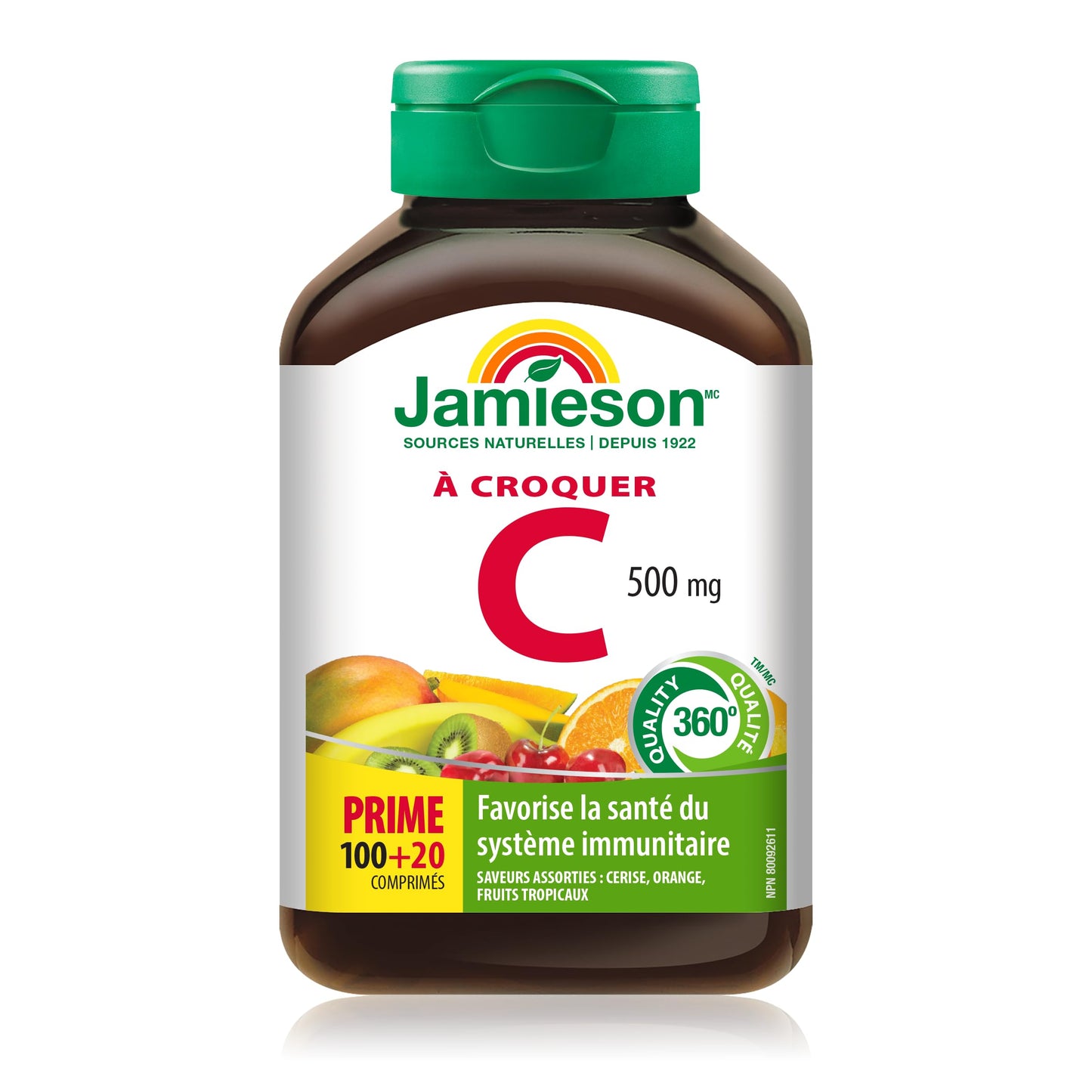 Jamieson Vitamin C Chewable 500mg, 120 Chewables
