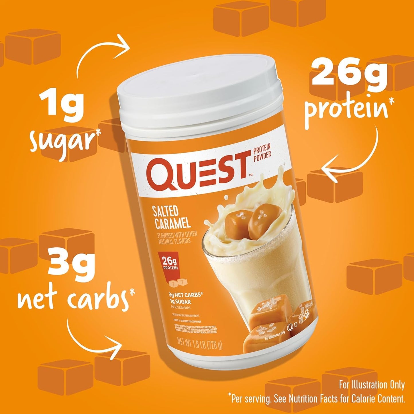 Quest Salted Caramel Protein Powder, 102.4 oz