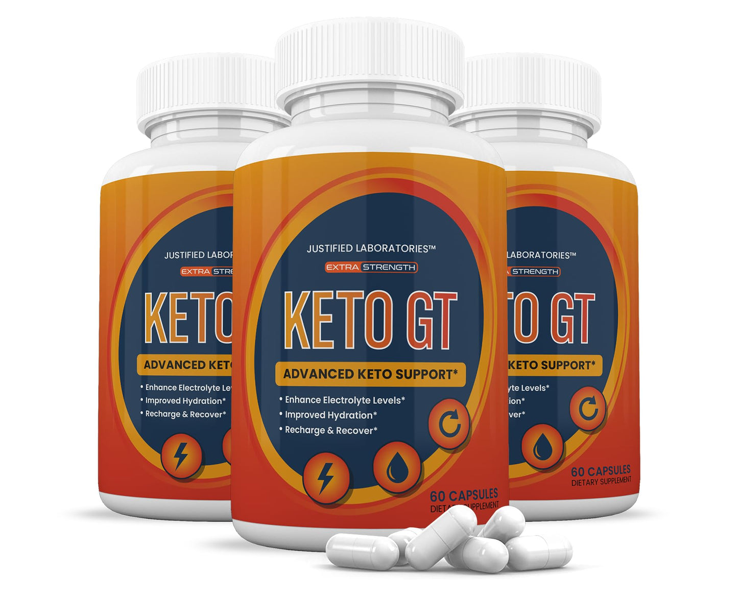 Justified Laboratories Keto GT Keto Pills 1275MG New & Improved Formula Contains Apple Cider Vinegar Extra Virgin Olive Oil Powder Green Tea Leaf 60 Capsules