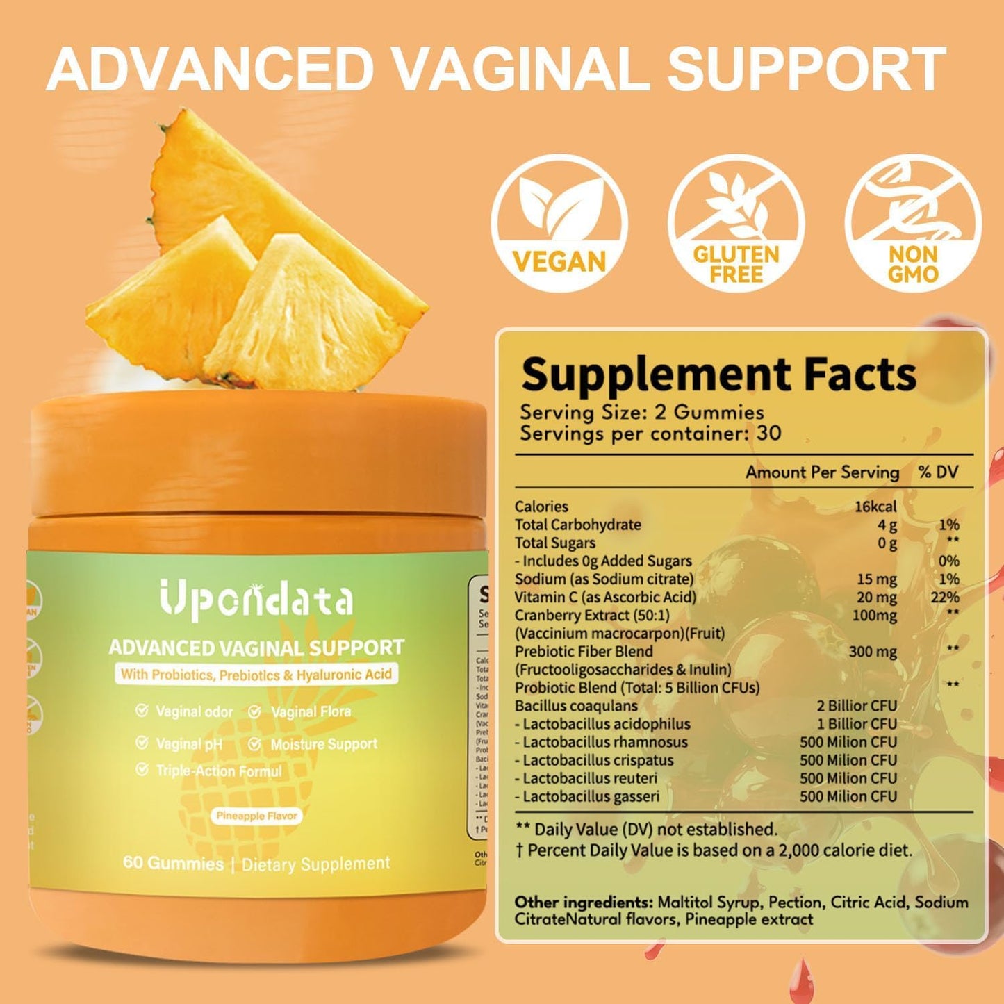 Upondata Flora+ Gummies Gummy, 60 Count