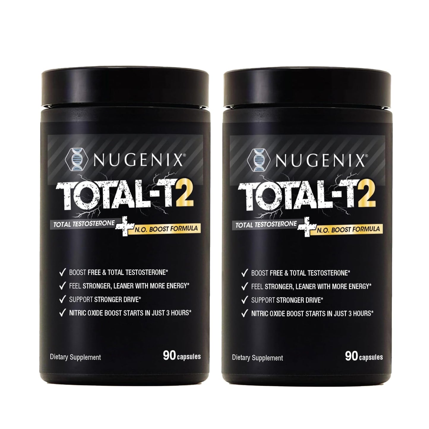 Nugenix Total-T2 Testosterone Booster and Nitric Oxide Booster Capsule, 180 Count