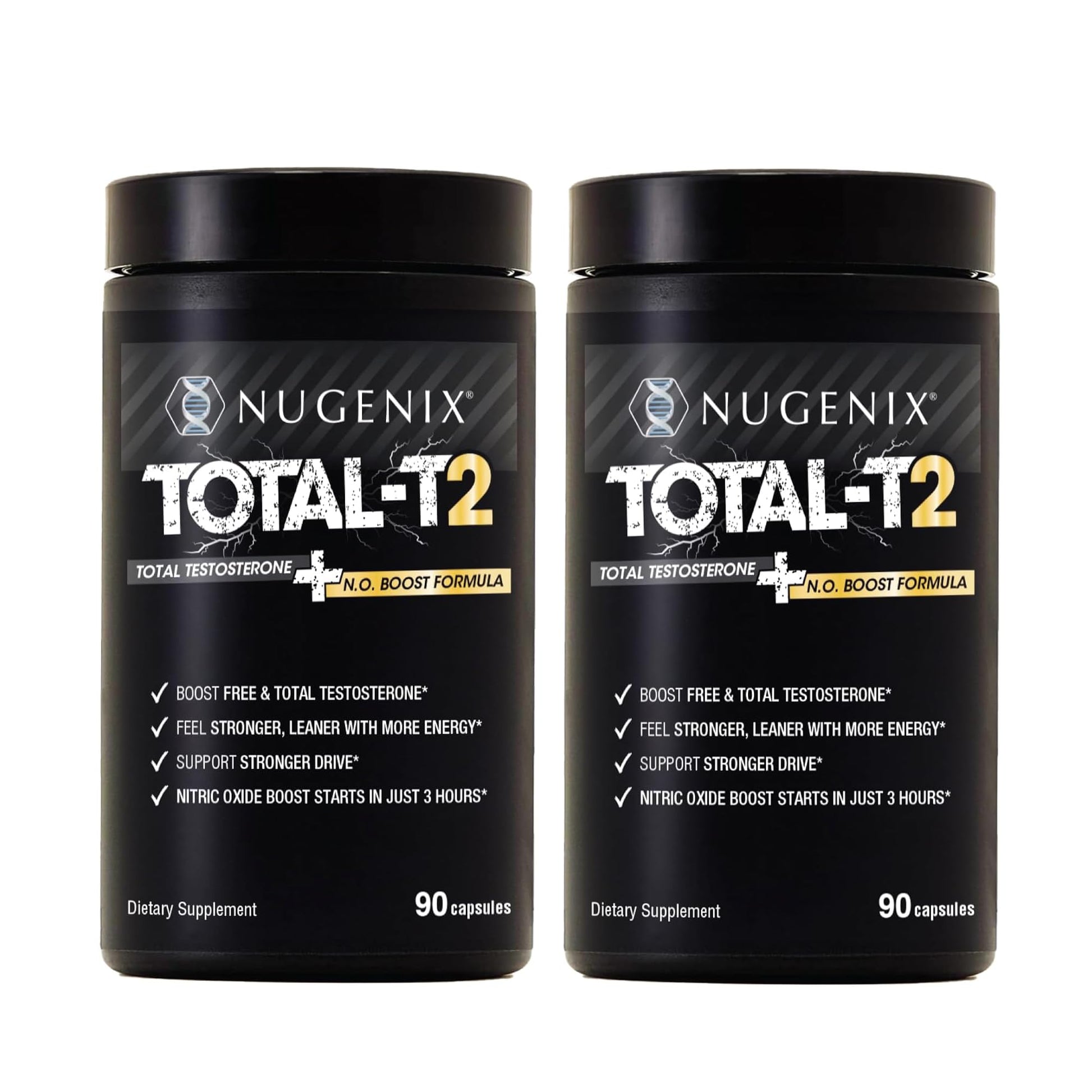 Nugenix Total-T2 Testosterone Booster and Nitric Oxide Booster Capsule, 180 Count