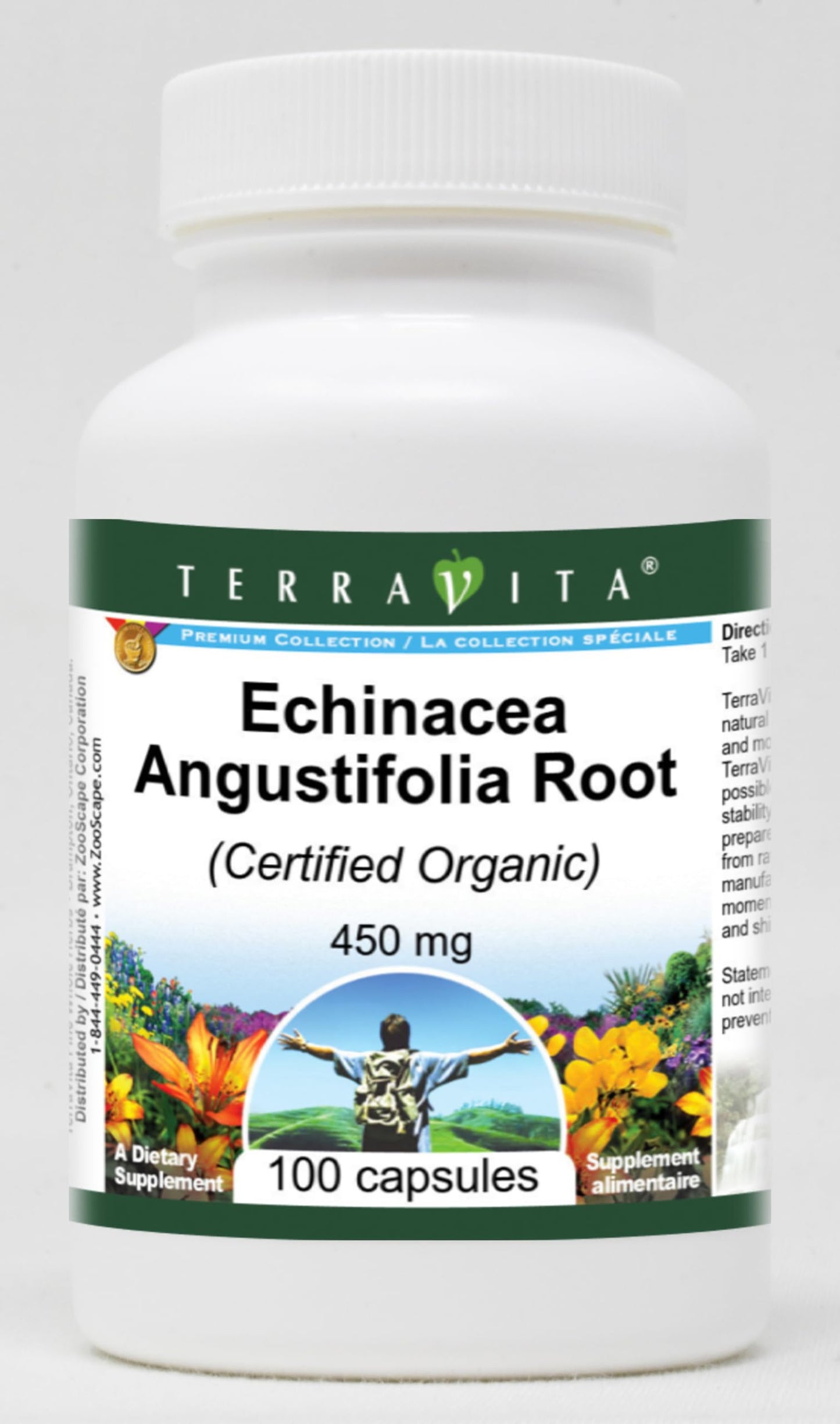 Terravita Echinacea Angustifolia Root Capsules 300 Capsules