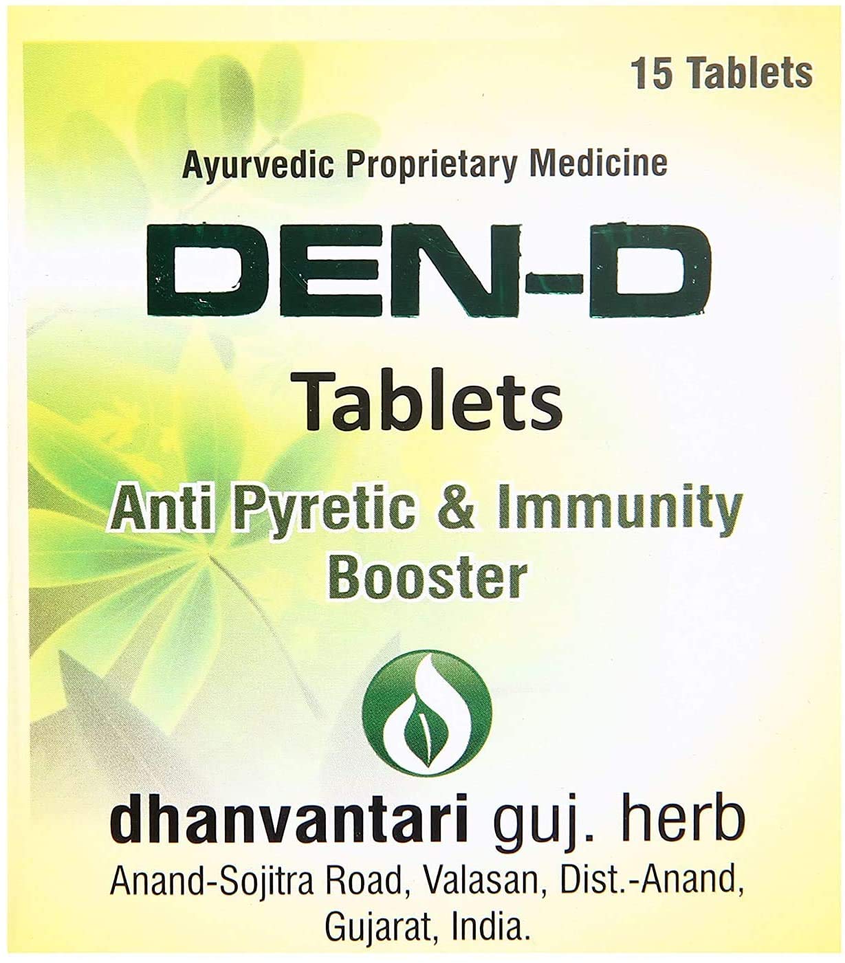 Dhanvantari Ayurvedic Den-D Tablets, 1 Tablet