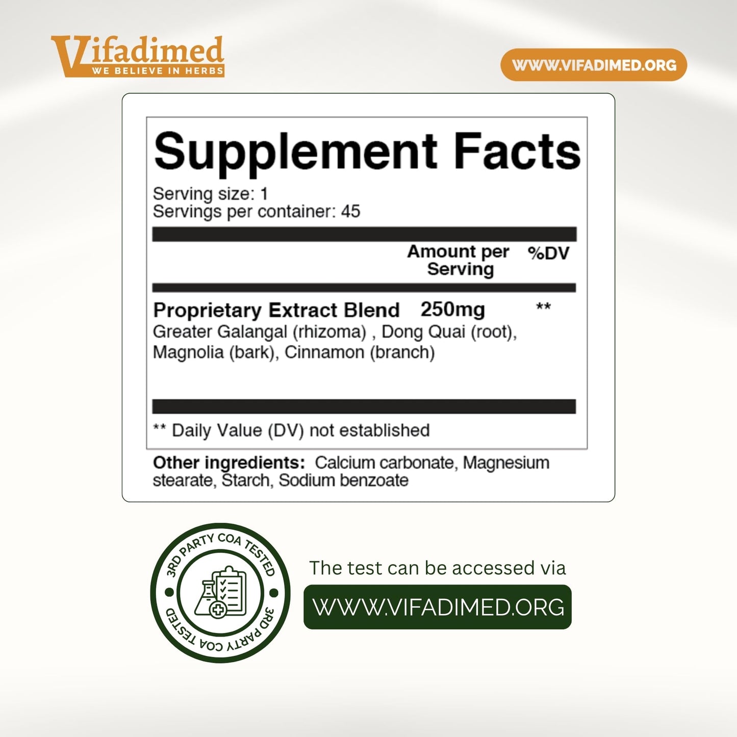 VIFADIMED Stomach Plus Capsule, 45 Count