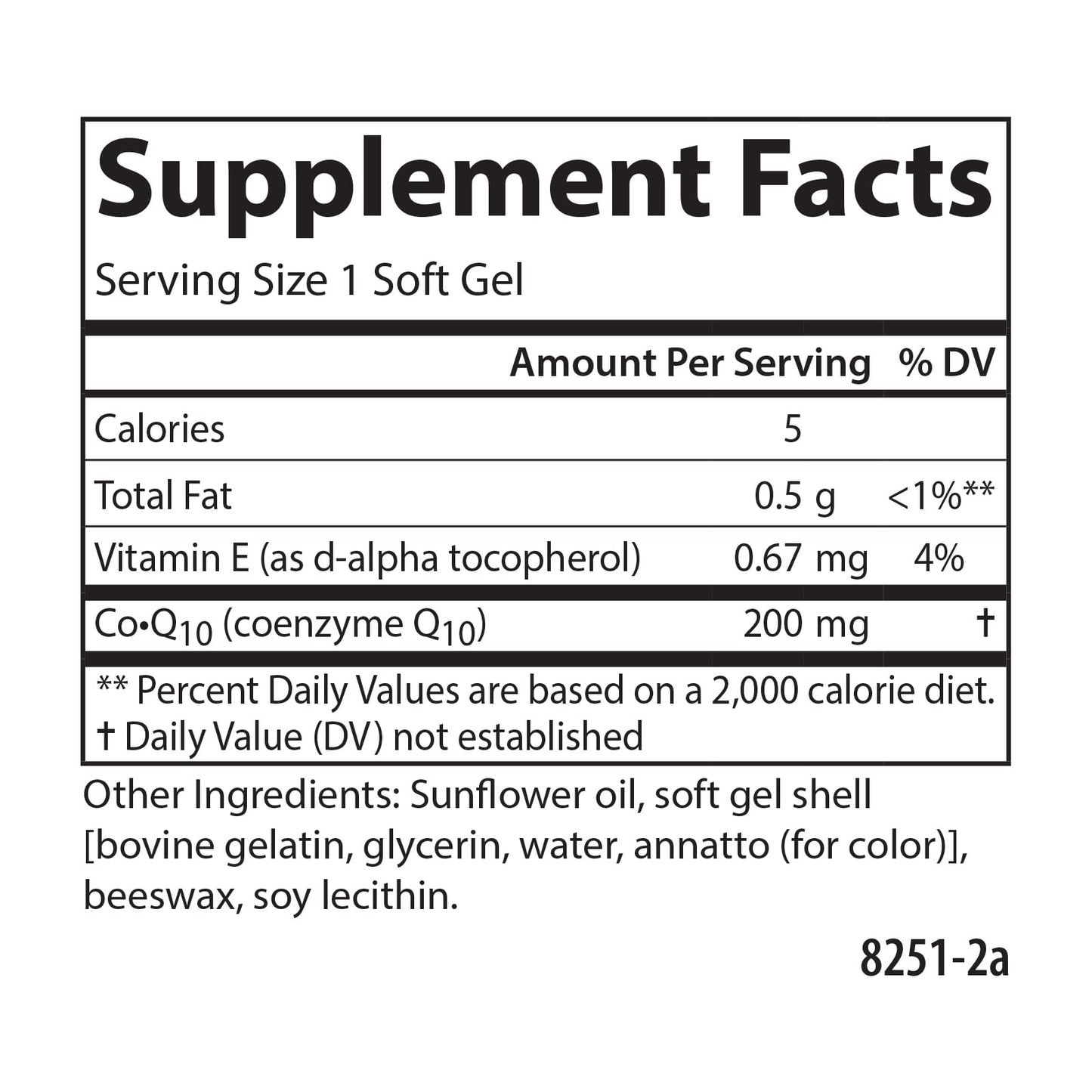 Carlson Co-Q10 Co-Enzyme Q10 200 mg Softgel, 90 Softgels