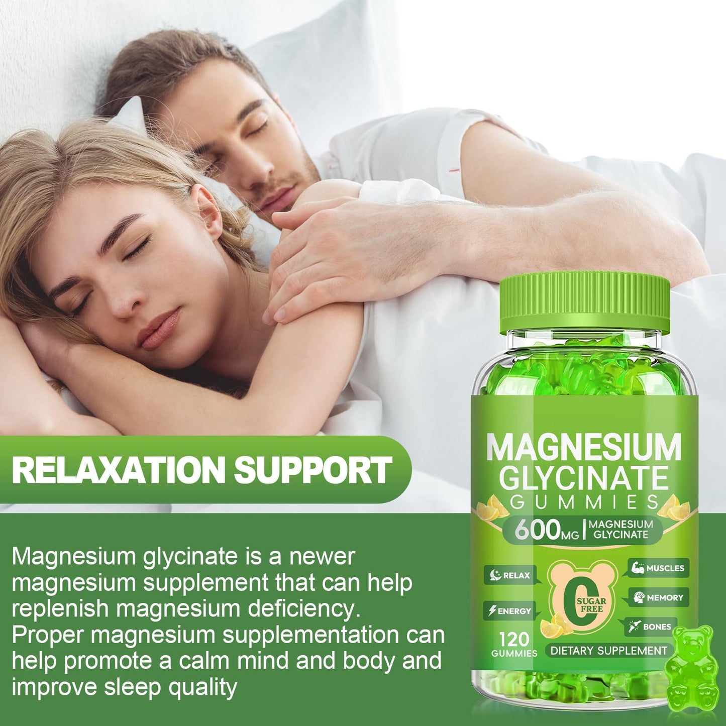 Cytona Magnesium Glycinate 600mg Gummies 240 Count