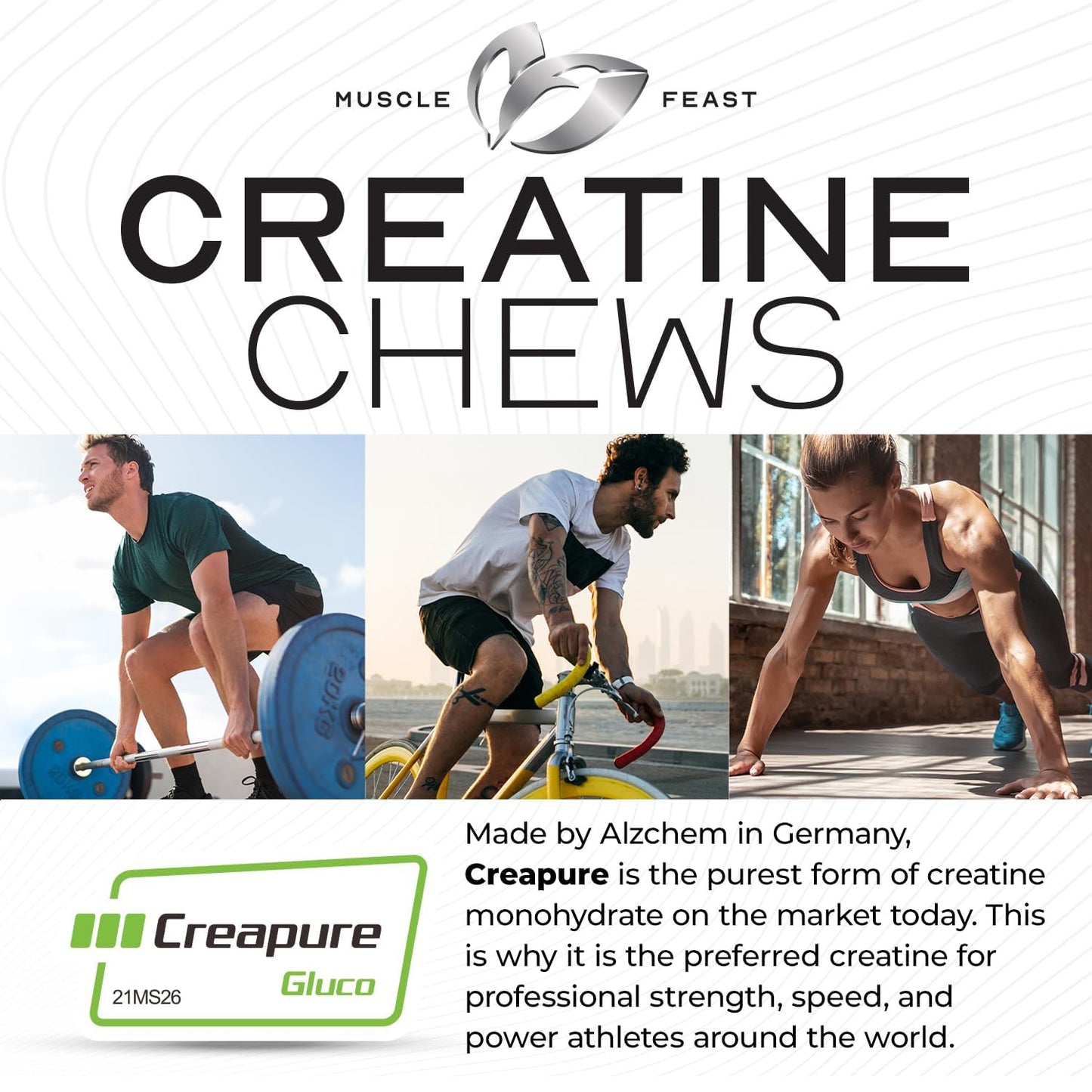 Muscle Feast Creapure Creatine Monohydrate Tablet, 120 Tabs