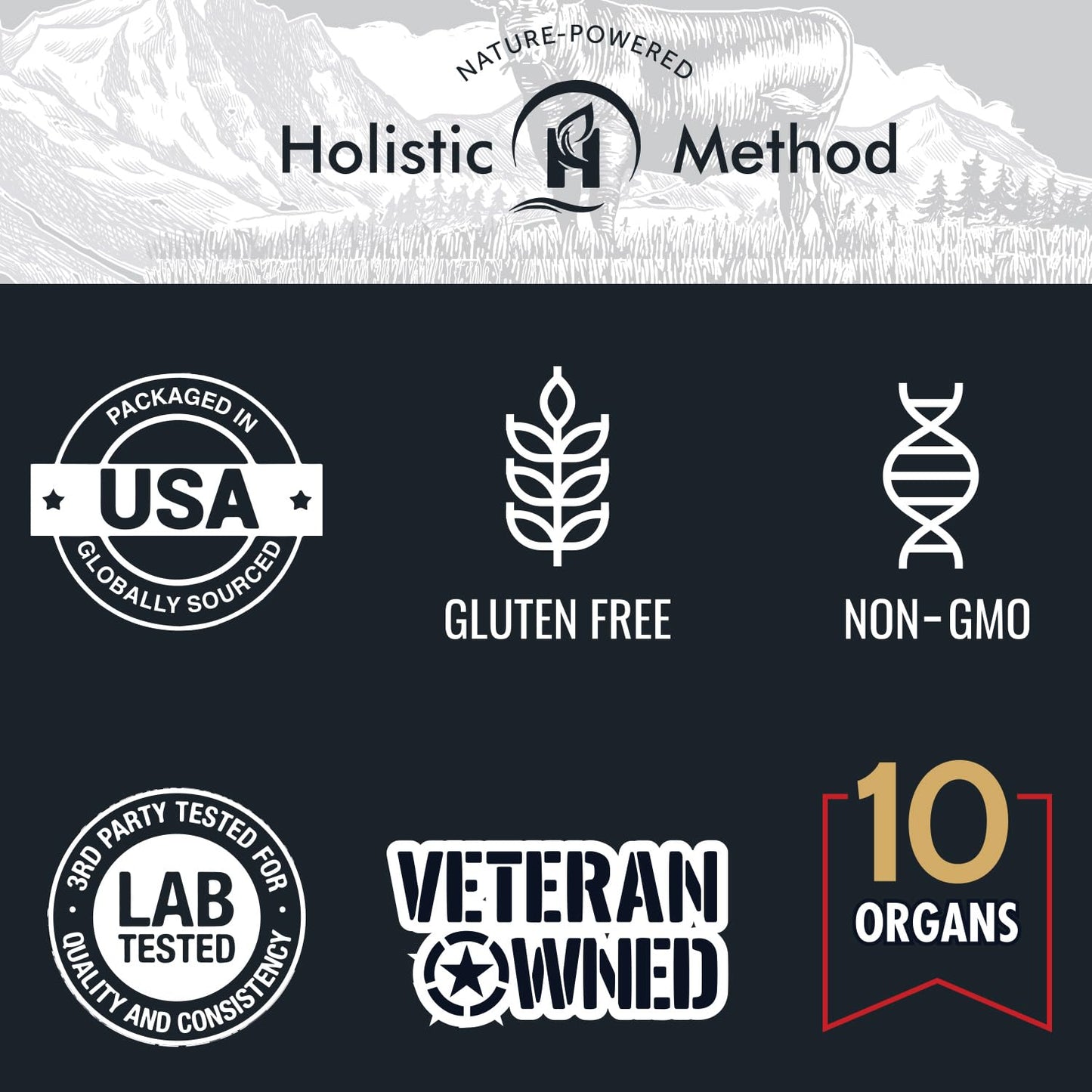 Carnivore Method Beef Organ Supplement Complex - 10 Carnivore Grass Fed Proprietary Blend of Liver, Marrow, Brain, Thymus, Spleen, Kidney, Colostrum, Heart, Pancreas, Gallbladder 180 Capsules