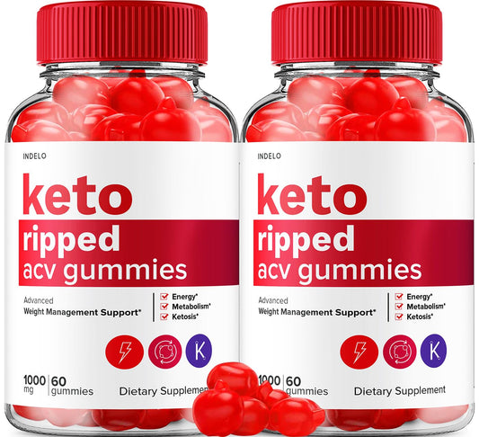 Indelo Keto Ripped ACV Gummies Extra Strength, Gummy, 120 Count