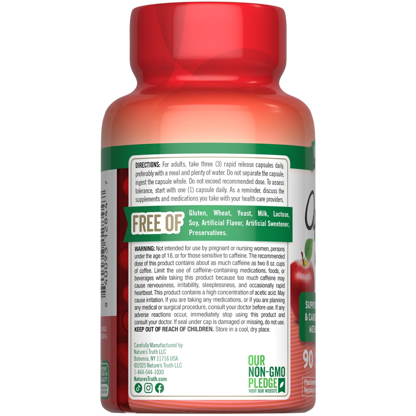 Nature's Truth Apple Cider Vinegar Capsules, 90