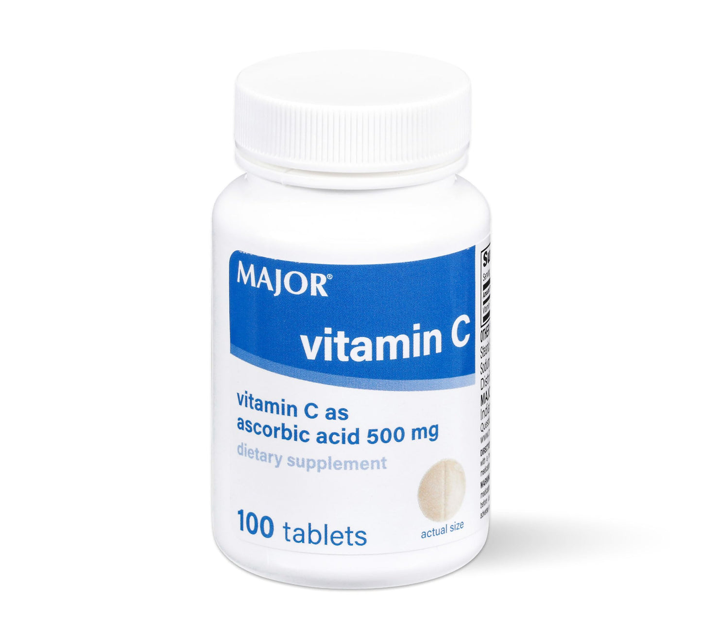 MAJOR Vitamin C-500 mg Ascorbic Acid Tablets, 100 Tablets