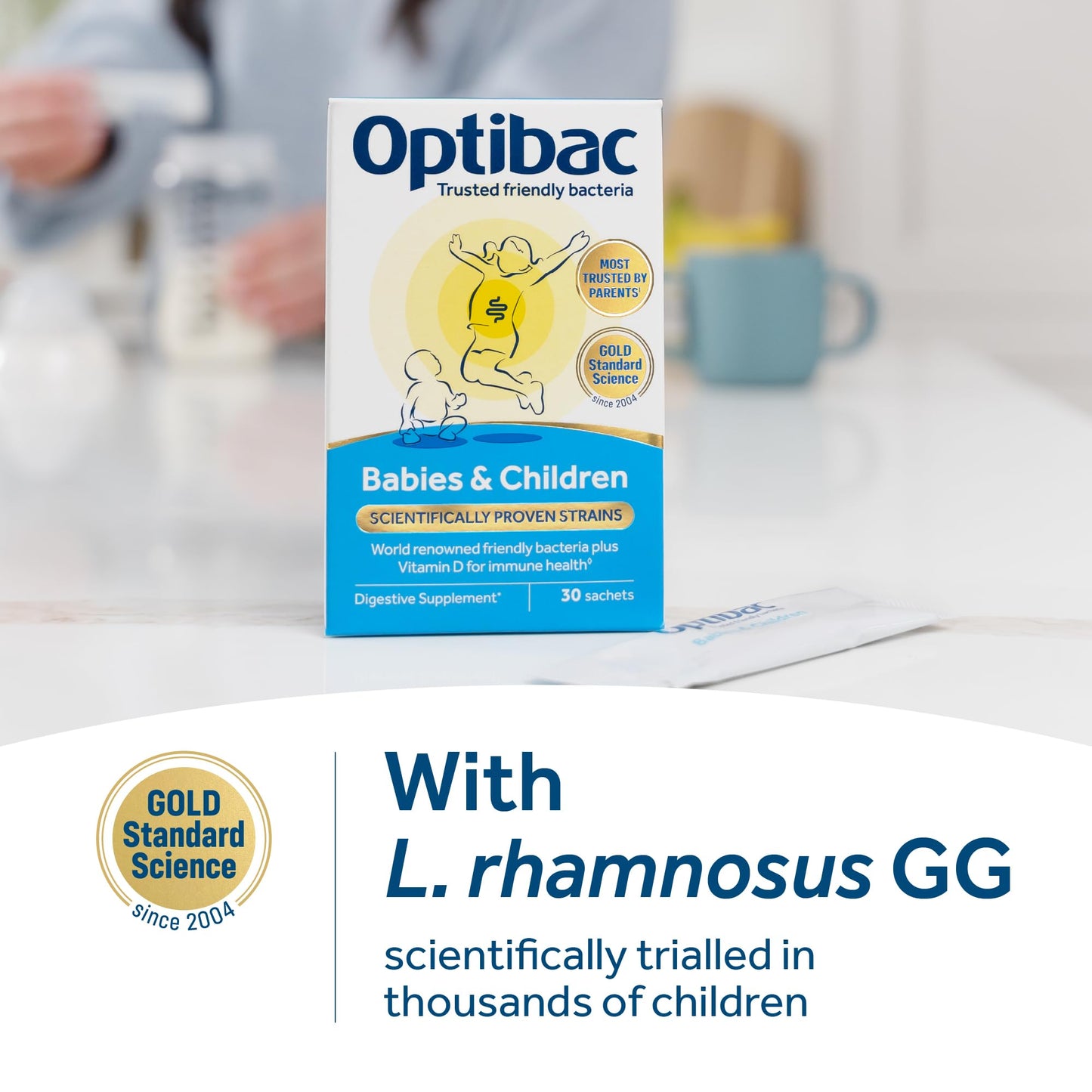 Optibac Probiotics Kids Probiotic + Vitamin D for Immune Support Powder 30 Sachets