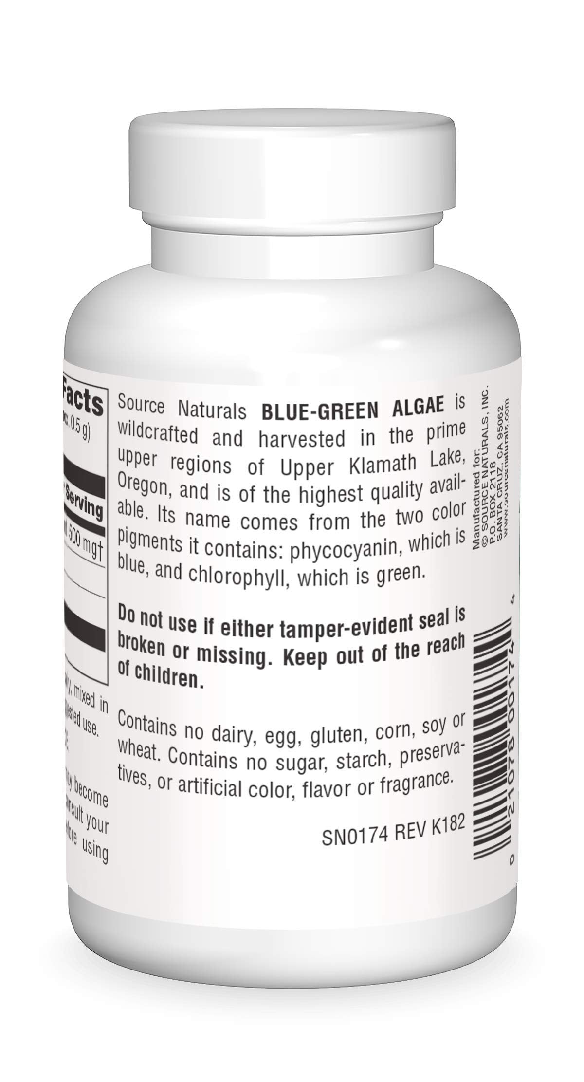 Source Naturals Blue-Green Algae from Klamath Lake, with Phycocyanin and Chlorophyll Powder, 2 oz