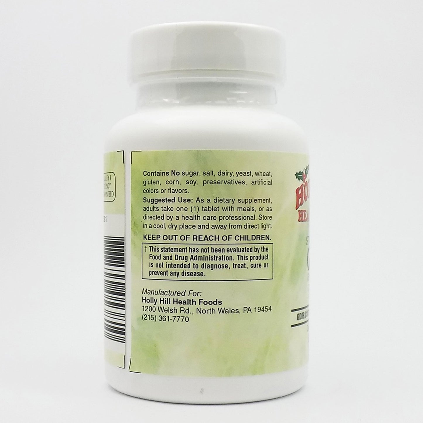 Holly Hill Health Foods Standardized Garlic (Odor Controlled) 500 mg Enteric Coated Tablets 60 Count