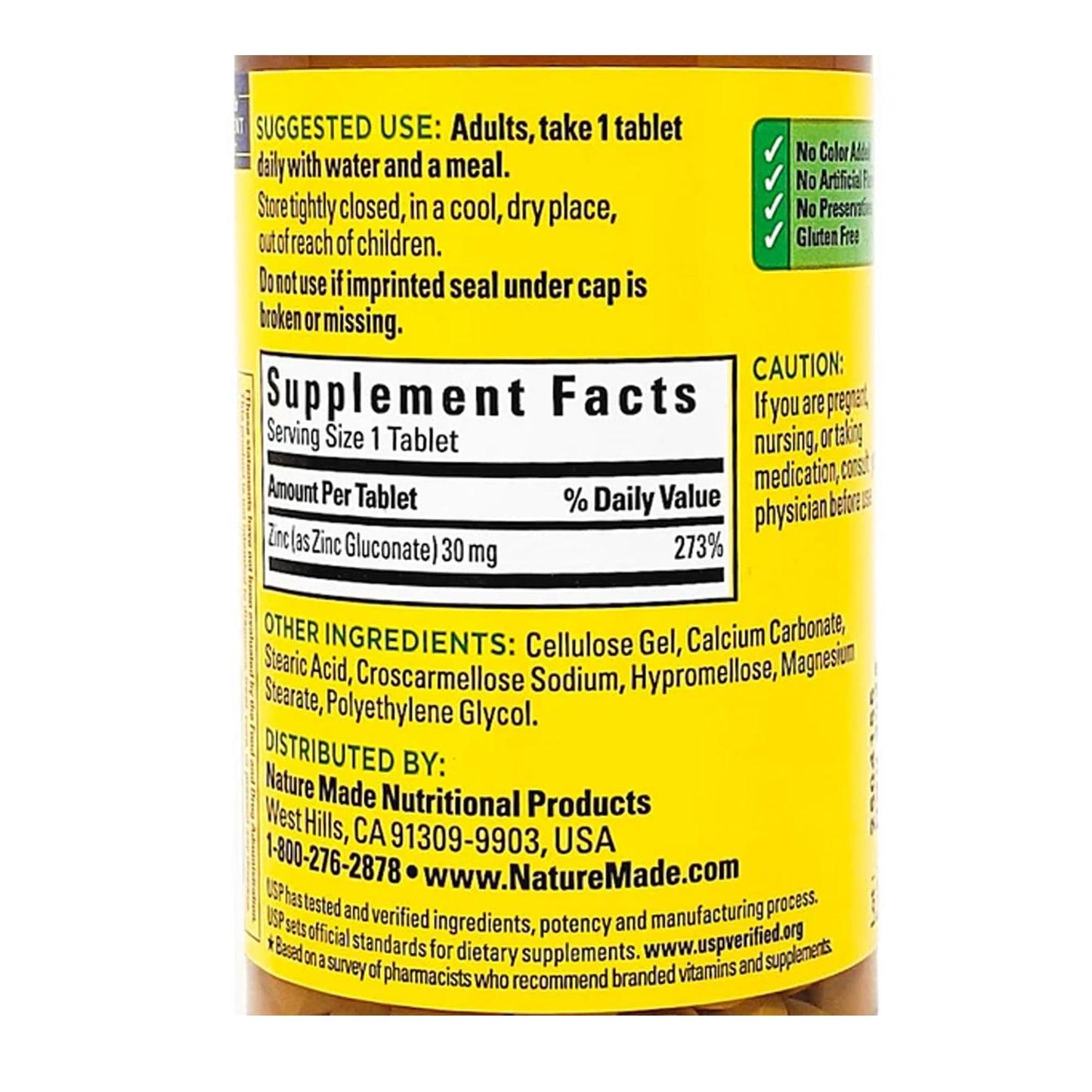 Nature Made Zinc 30 mg Tablet, 400 Tablets