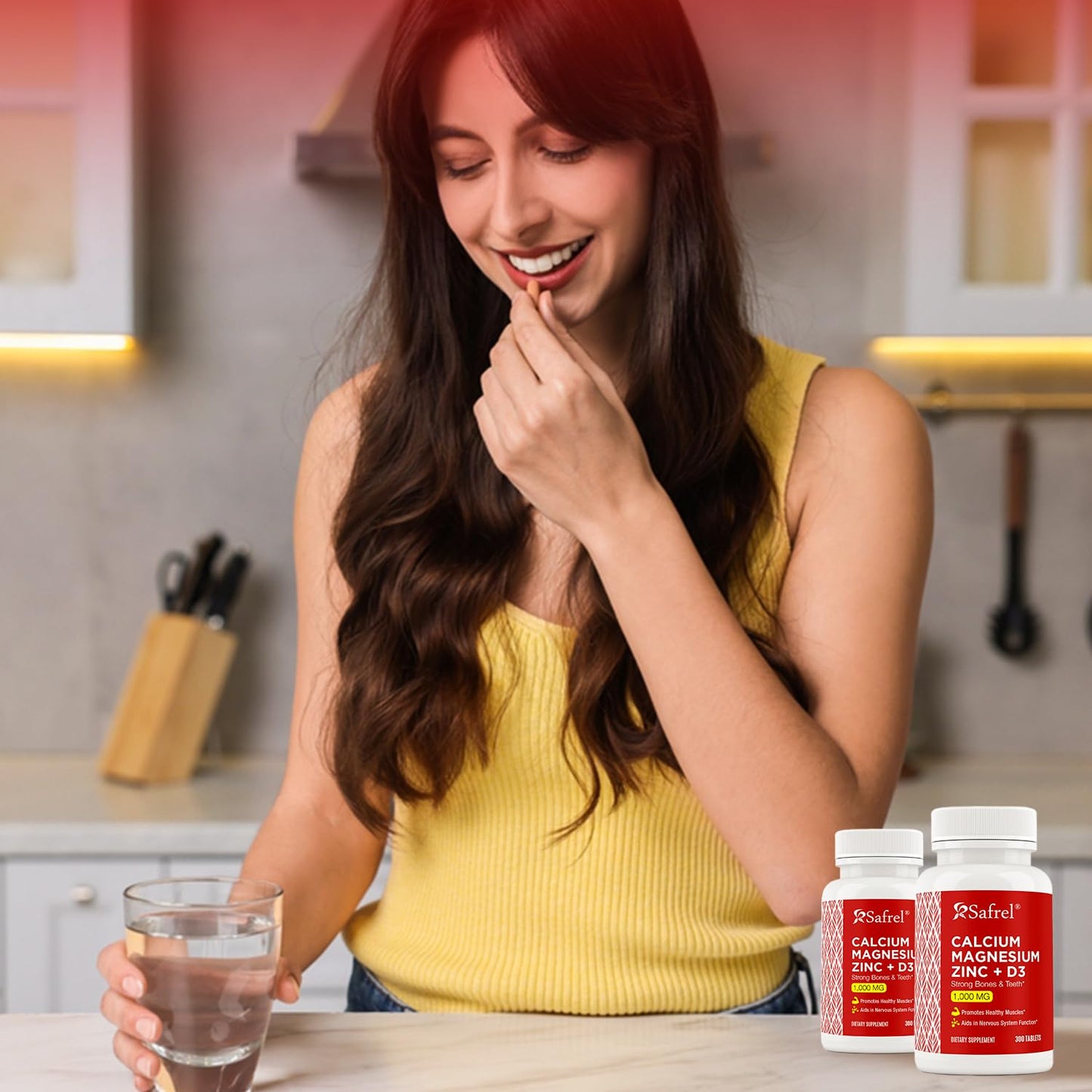Safrel Calcium Magnesium Zinc with Vitamin D3 Tablet 300 Count