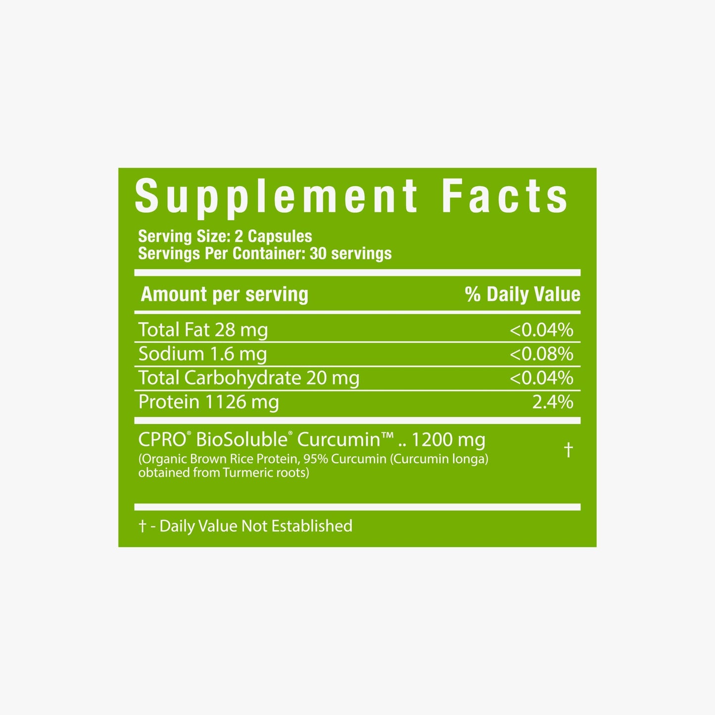 curcuminpro Complete Vegan BioSoluble Brown Rice Protein & Organic Turmeric Curcumin Supplement Capsules, 60 Capsules