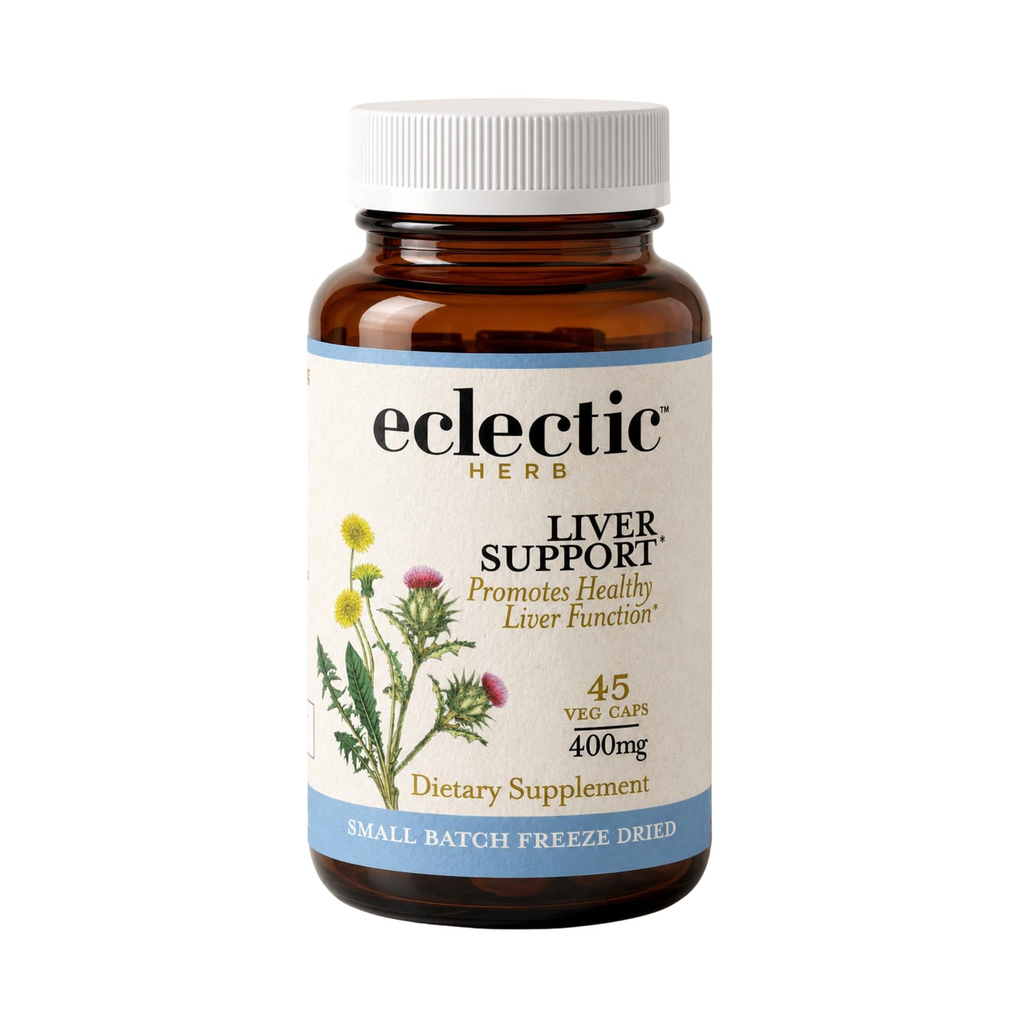 Eclectic Institute Concentrated Liver Support with Milk Thistle & Dandelion Capsules, 45 Capsules