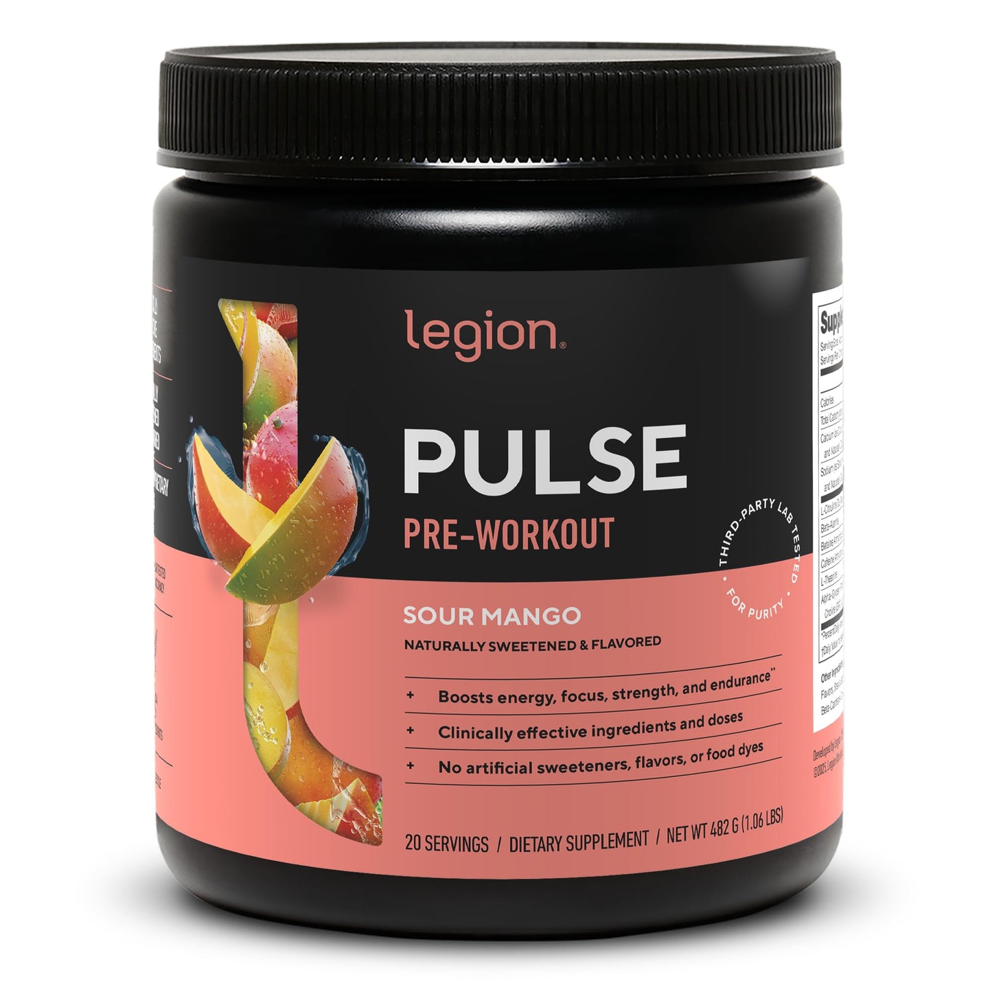 LEGION Pulse Pre Workout Supplement Powder, 20 Servings