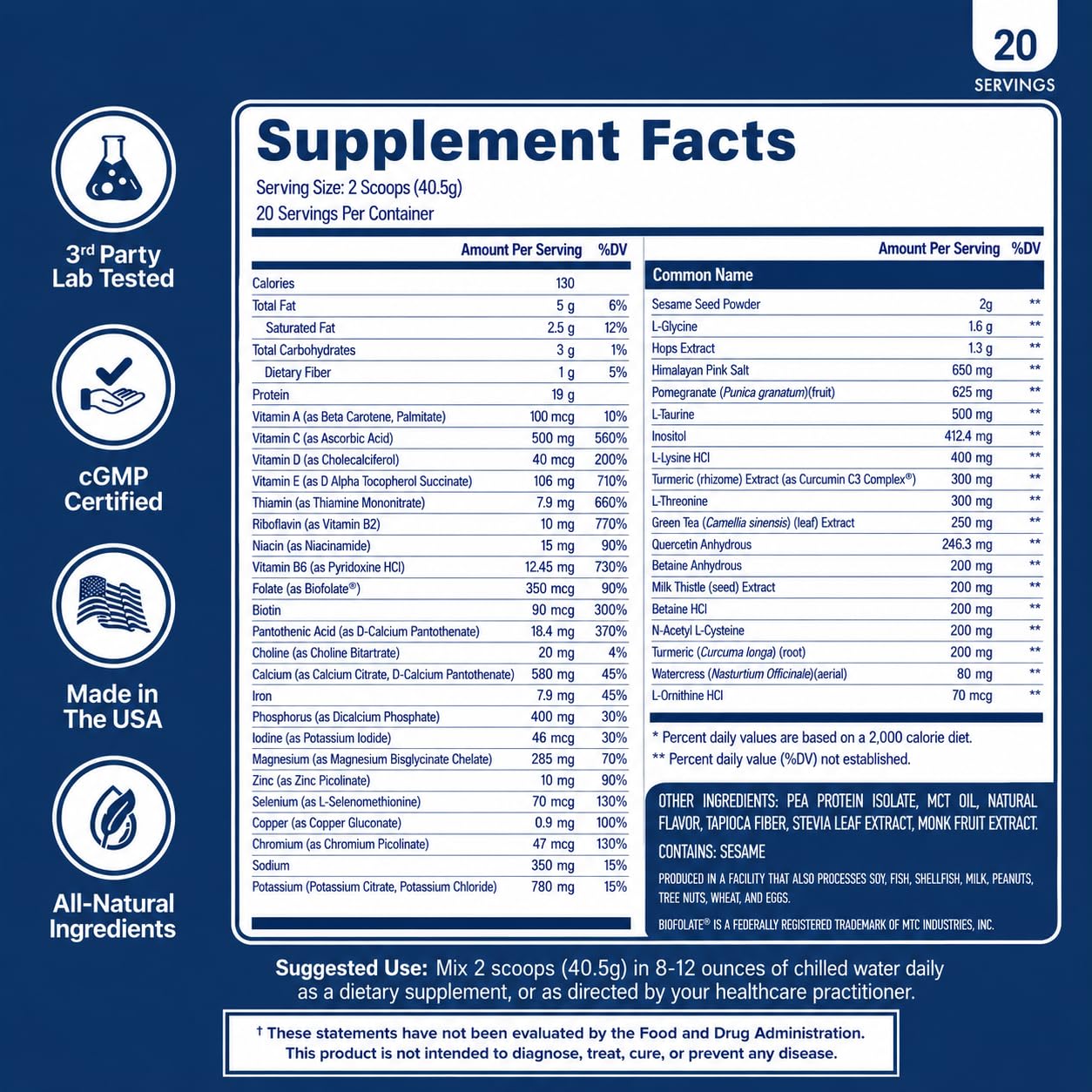 NuEthix Formulations Medipure DS with Pea Protein Phase 1 & 2 Detoxification System Powder 37.3904