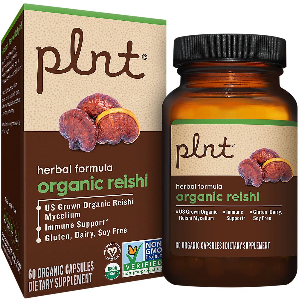 plnt Organic Reishi Immune Support 1000 mg 60 Capsules