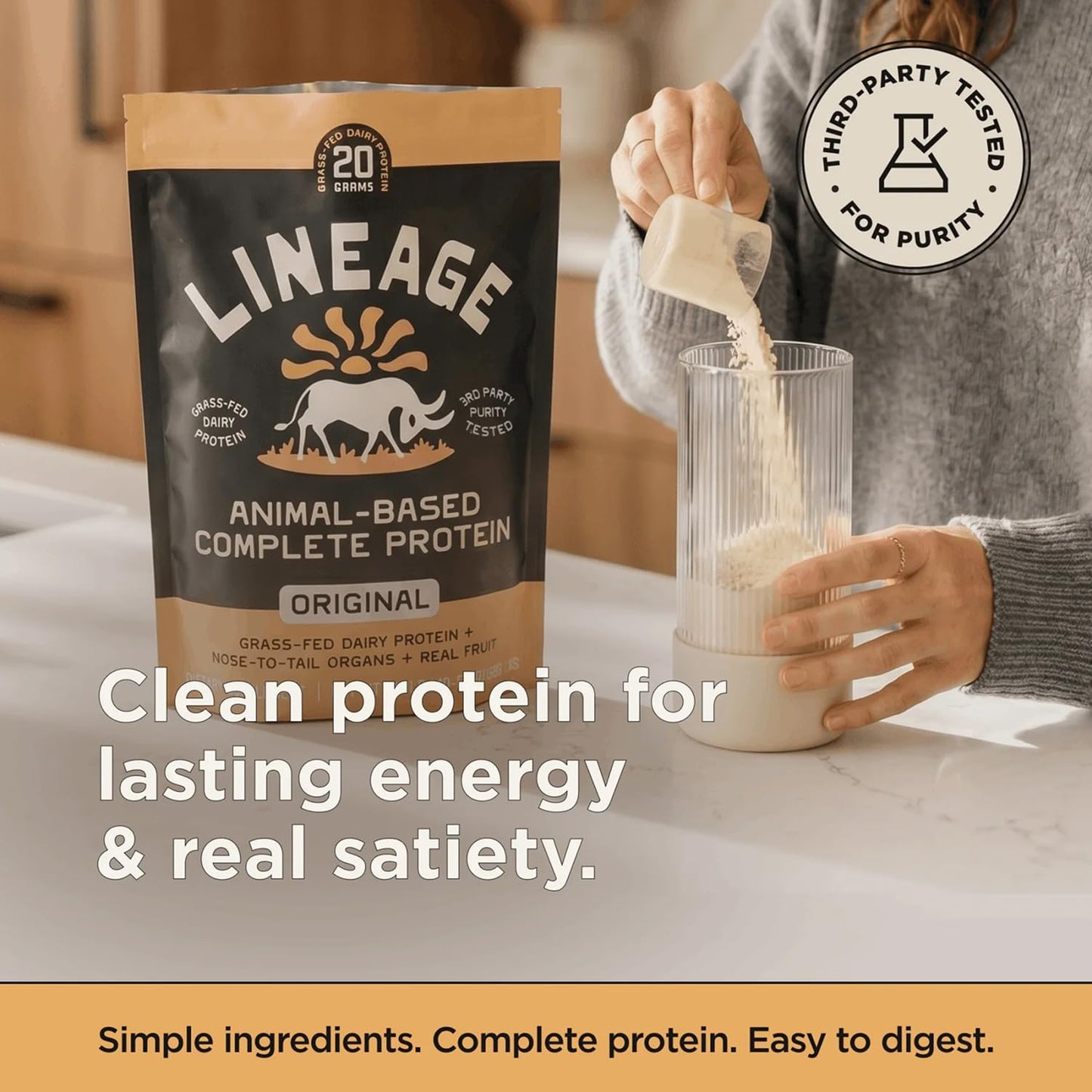 Lineage Provisions Whey Protein Powder 27 oz