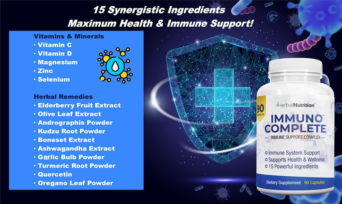 Herbal Nutrition Immuno Complete Immune Support Supplement, Capsule, 1 Count