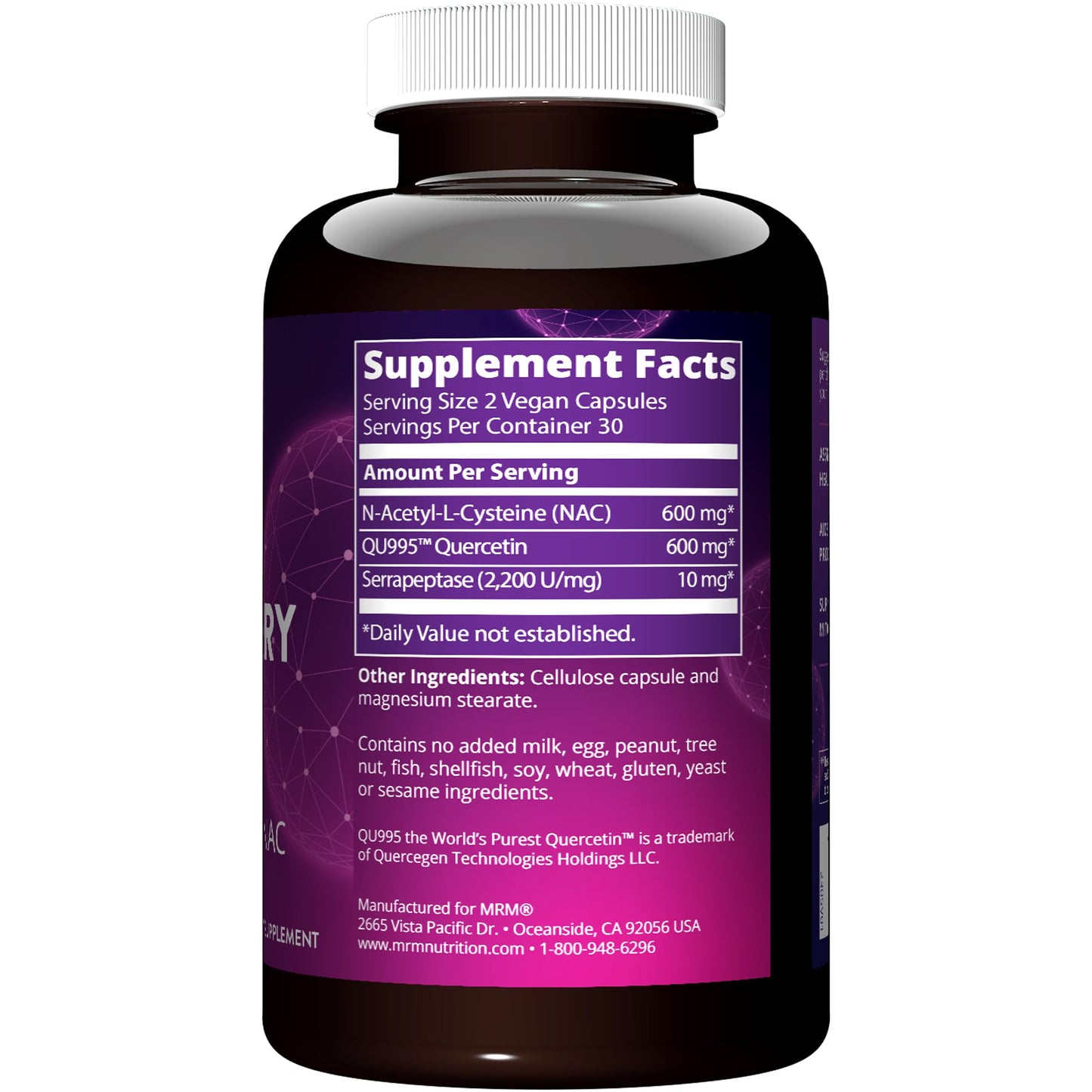 MRM Respiratory Health with Quercetin + NAC Capsules, 60 Count