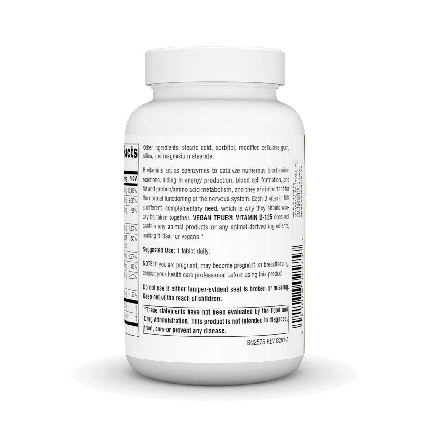 Source Naturals Vegan True B-125-125 mg 60 Tablets