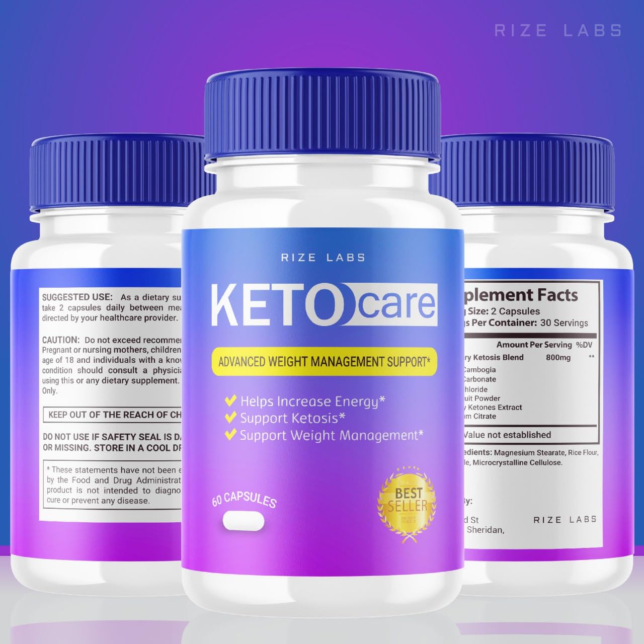 rize labs Keto Care Capsules, 120 Capsules