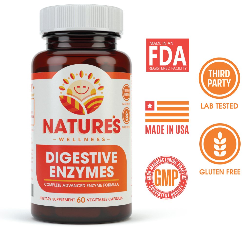 Natures Wellness Digestive Enzymes Complete Capsule 60 Count