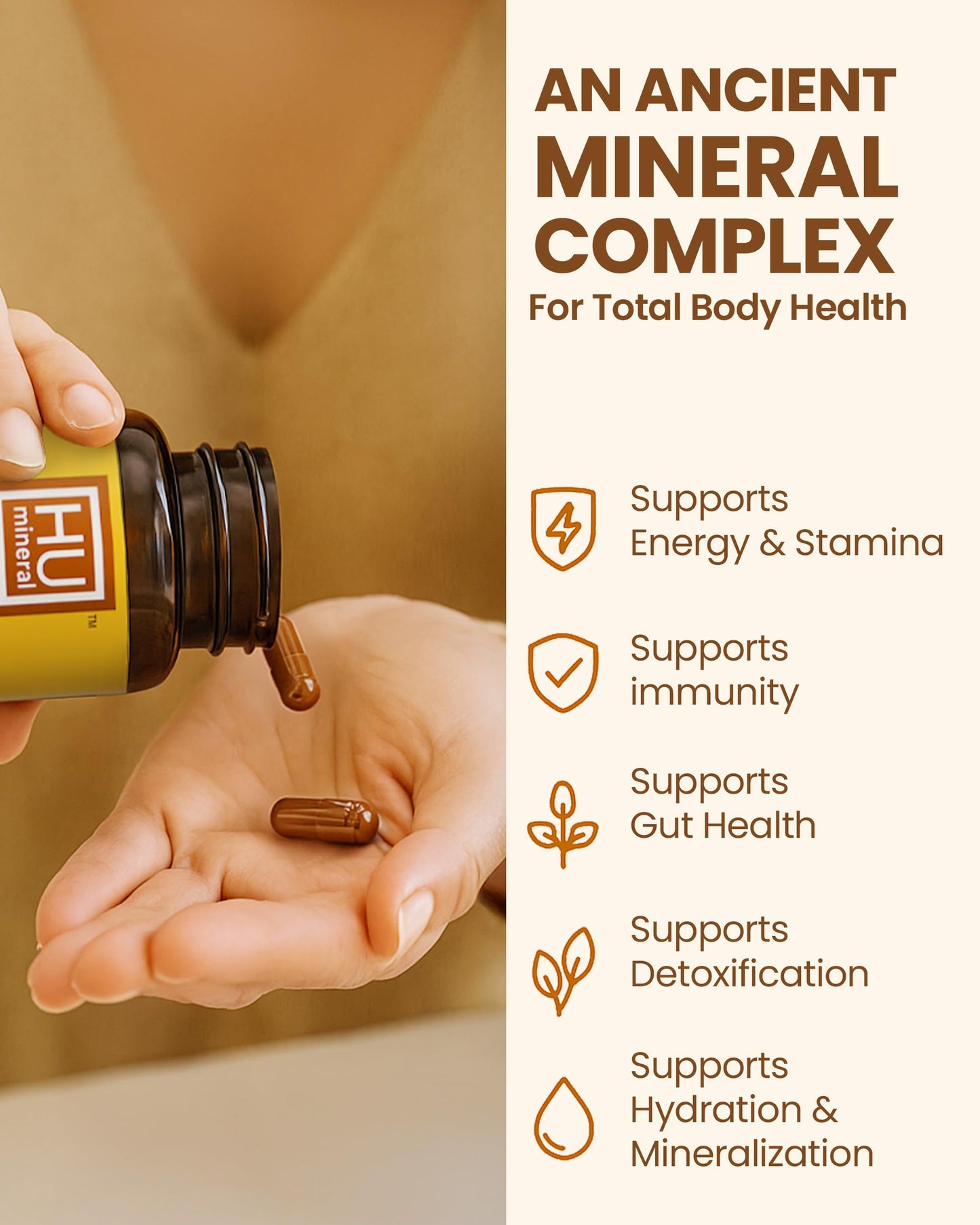 HUmineral Humic & Fulvic Acid Supplement Capsules, 60 Count